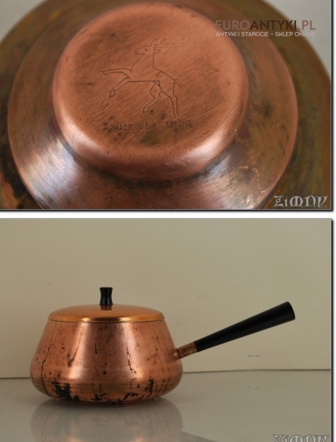 Podgrzewacz MIEDZIANY kociolek CAMPING Szwajcaria