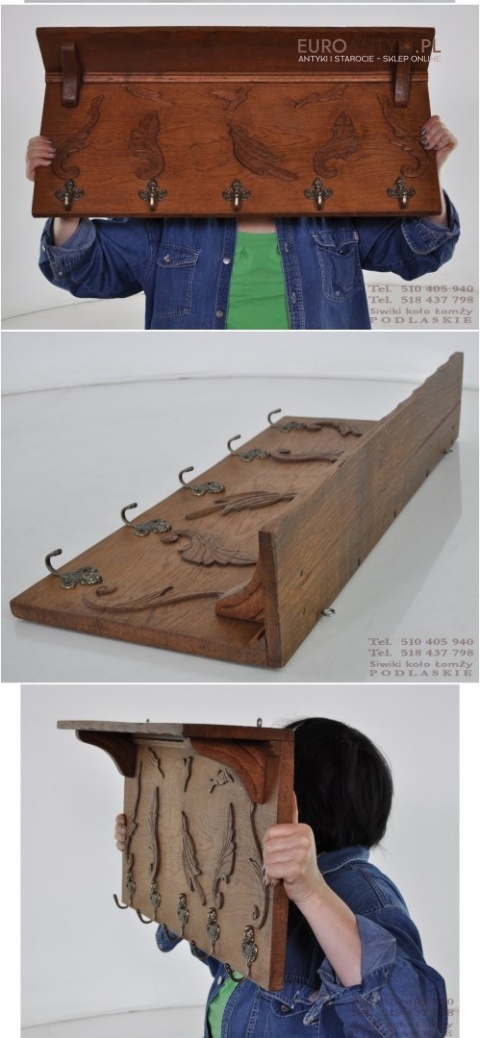 SECESJA GARDEROBA HAKI WIESZAKI HAK WIESZAK ANTYKx