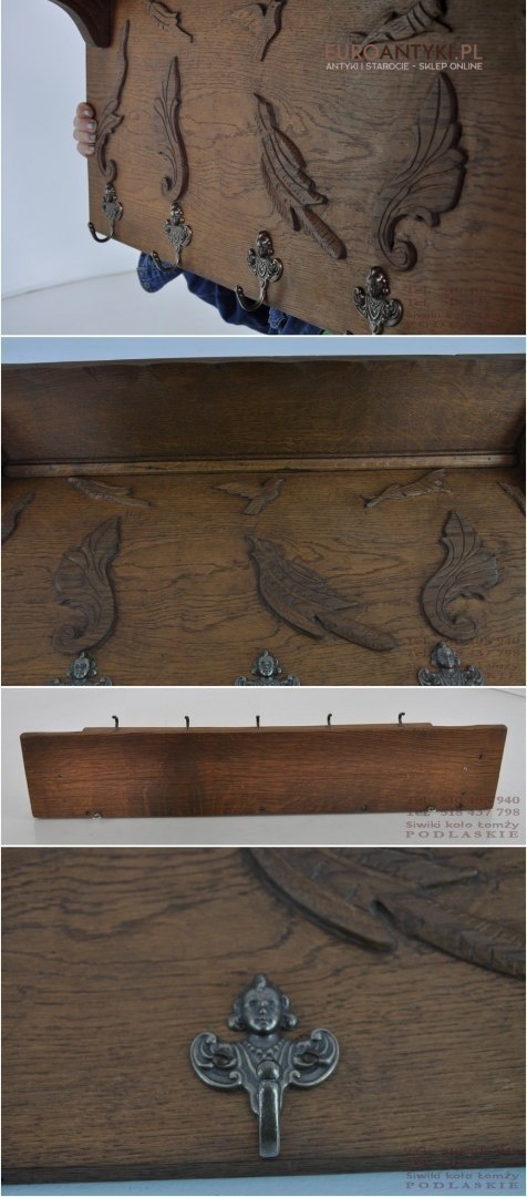 SECESJA GARDEROBA HAKI WIESZAKI HAK WIESZAK ANTYKx