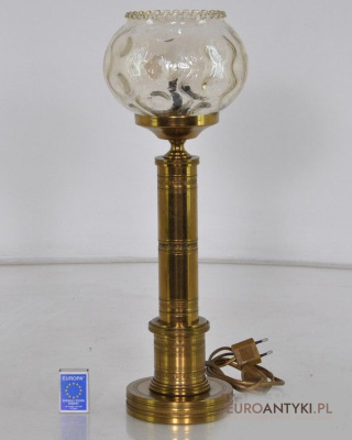 STARA LAMPA LAMPKA Z MASYWNEGO BRAZU VINTAGE LAMP