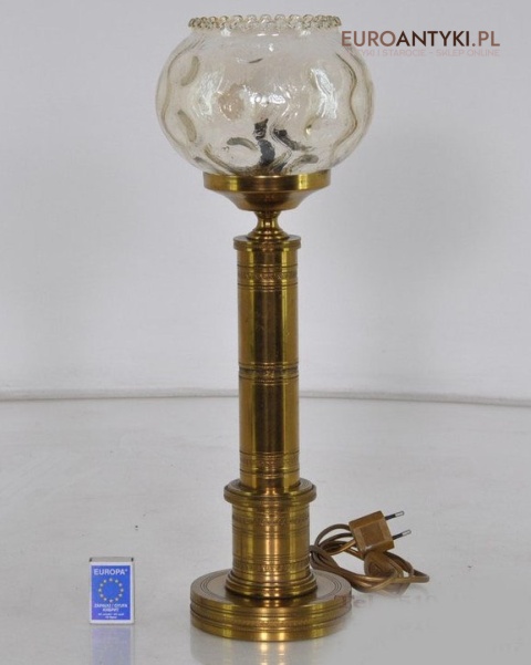 STARA LAMPA LAMPKA Z MASYWNEGO BRAZU VINTAGE LAMP