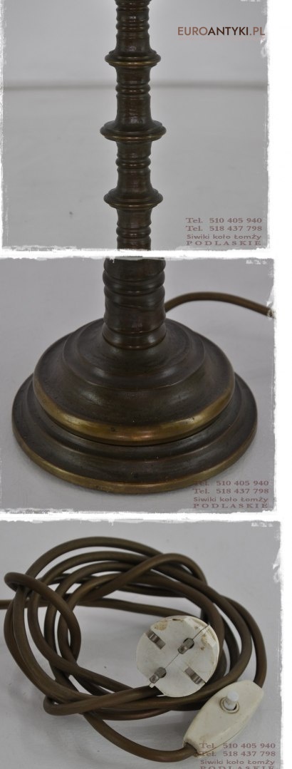 STARA LAMPA LAMPKA Z MASYWNEGO BRAZU VINTAGE LAMPx