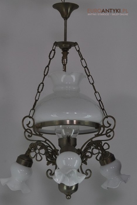 STARA SREBRNA LAMPA SUFITOWA SREBRNY ZYRANDOL XL