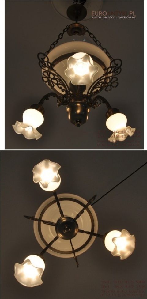 STARA SREBRNA LAMPA SUFITOWA SREBRNY ZYRANDOL XL