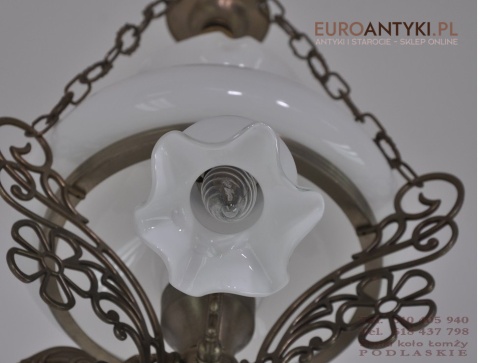 STARA SREBRNA LAMPA SUFITOWA SREBRNY ZYRANDOL XL