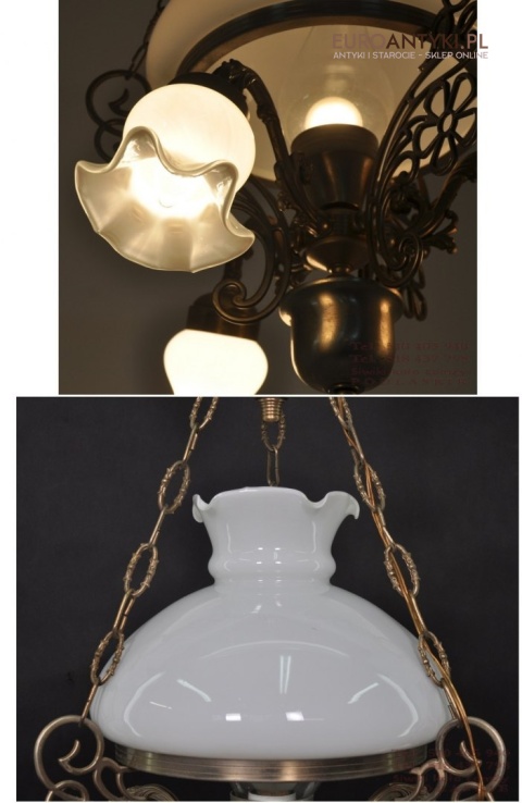 STARA SREBRNA LAMPA SUFITOWA SREBRNY ZYRANDOL XL