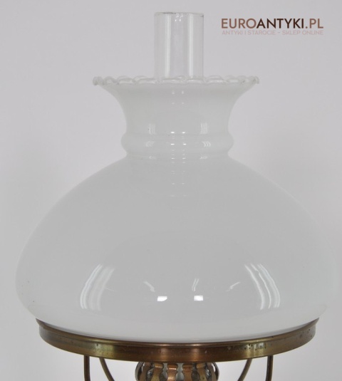 STARA SZKLANA BIALA LAMPKA LAMPA ZE SZKLA x