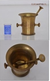 STARY DUŻY MOŹDZIERZ MASYWNY MOSIĄDZ do ugniatania