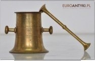 STARY DUŻY MOŹDZIERZ MASYWNY MOSIĄDZ do ugniatania