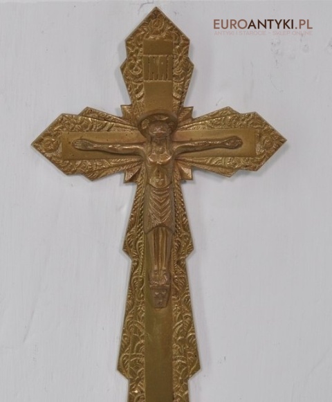 STARY SECESYJNY KRZYZYK KRZYZ Z MOSIADZU ANTYK
