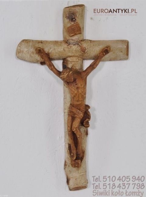 STARY SLICZNY KRZYZ KRZYZK Z JEZUSEM INRI