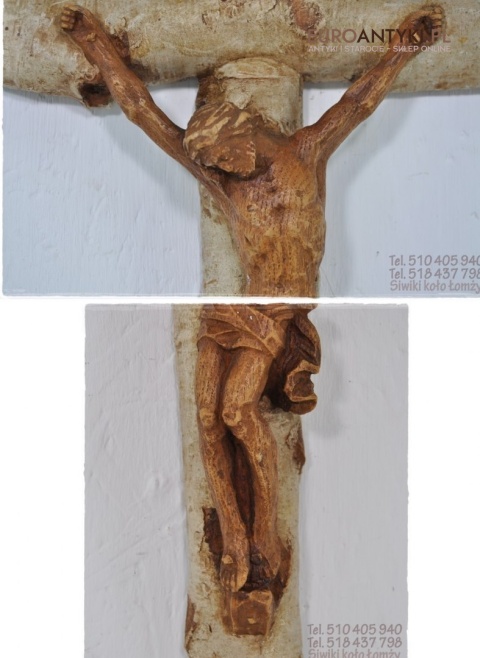 STARY SLICZNY KRZYZ KRZYZK Z JEZUSEM INRI