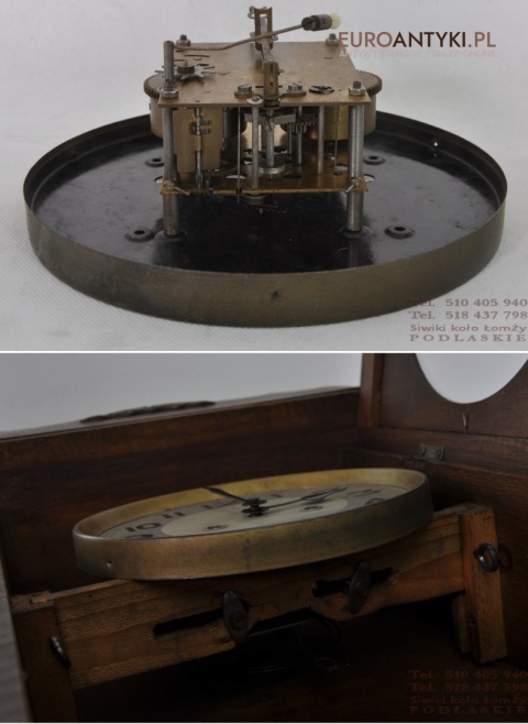 STARY ZEGAR SKRZYNIOWY Z WITRAZEM PRAWDZIWY ANTYK W TWOIM DOMU