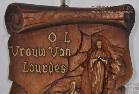 TABLICZKA figurka matki boskiej z lourdes MATKA x