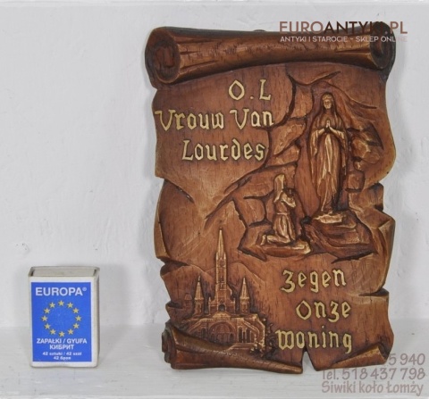 TABLICZKA figurka matki boskiej z lourdes MATKA x