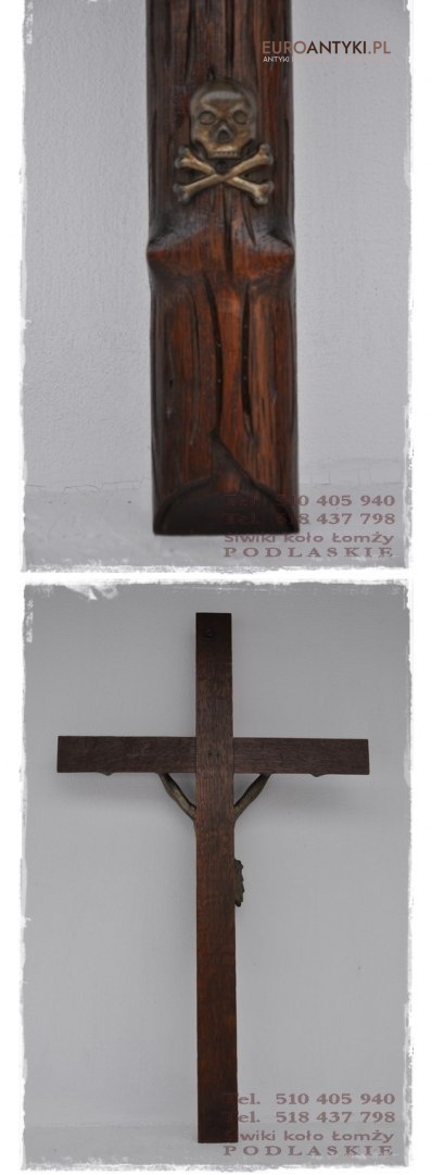 XL ANTYK DUZY STARY KRZYZ Z JEZUSEM LATA 1900 INRI
