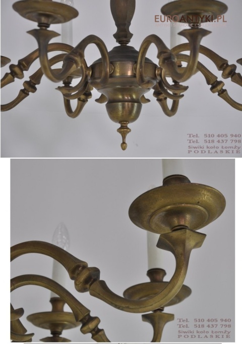 XXL STARY DUZY KLASYCZNY ZYRANDOL Z AUSTRII ANTYK