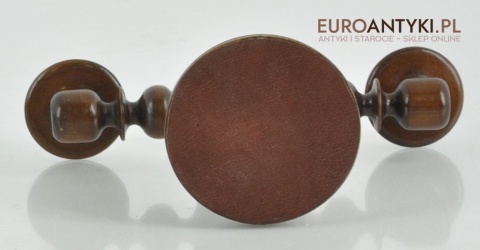 2 DREWNIANE STARE SWIECZNIKI NA TRZY SWIECE ANTYK