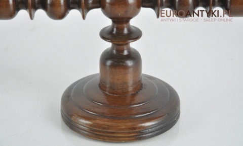 2 DREWNIANE STARE SWIECZNIKI NA TRZY SWIECE ANTYK