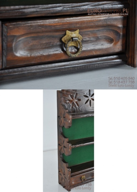 ANTYK STARA SZAFECZKA SZAFKA WISZACA Z SZUFLADAMI
