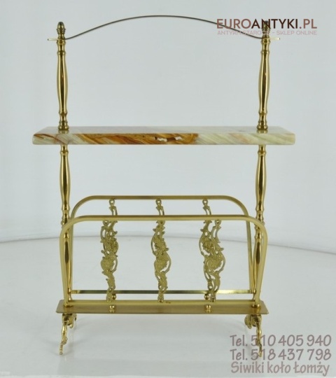 ANTYK STARY GAZETNIK STOJAK NA GAZETY ONYKS ONYX