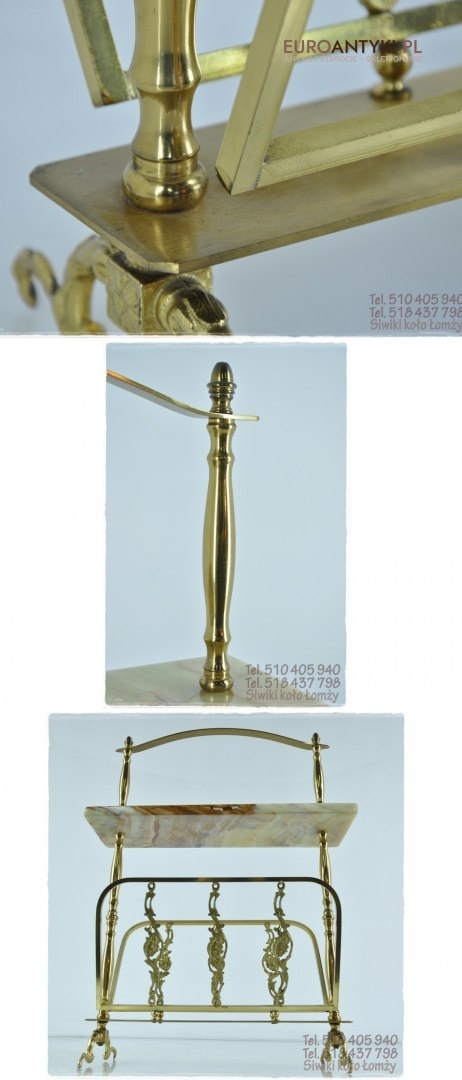 ANTYK STARY GAZETNIK STOJAK NA GAZETY ONYKS ONYX