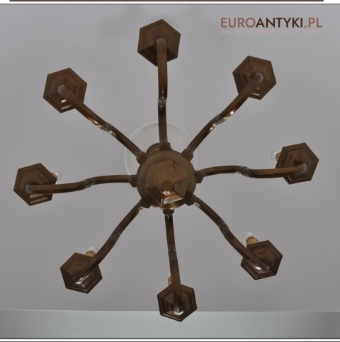 ANTYK STARY ZYRANDOL masywny BRAZ EMPIRE empir XL