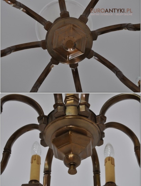 ANTYK STARY ZYRANDOL masywny BRAZ EMPIRE empir XL