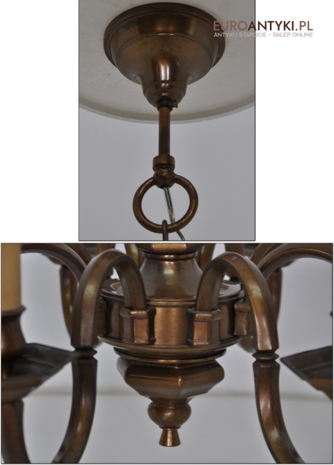ANTYK STARY ZYRANDOL masywny BRAZ EMPIRE empir XL