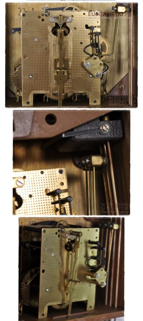 DUZY STARY WISZACY ZEGAR Z MOSIADZU FIRMA URGOS XL