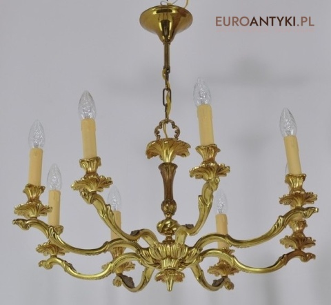 DUZY STARY ZYRANDOL BAROK ROKOKO MASYWNY MOSIADZ