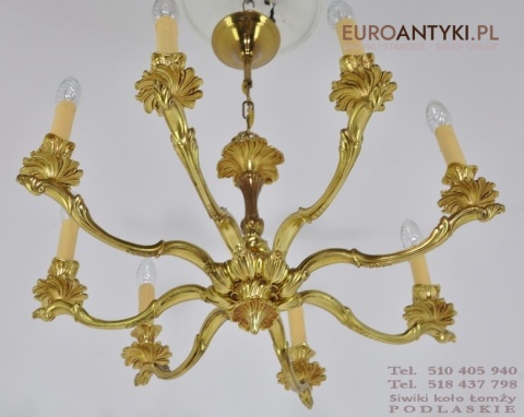 DUZY STARY ZYRANDOL BAROK ROKOKO MASYWNY MOSIADZ