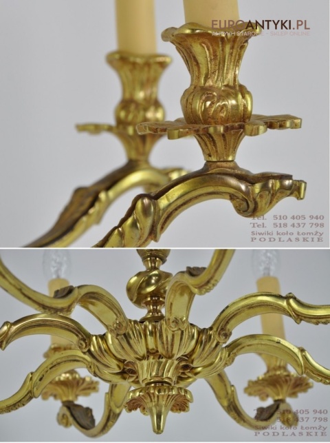 DUZY STARY ZYRANDOL BAROK ROKOKO MASYWNY MOSIADZ