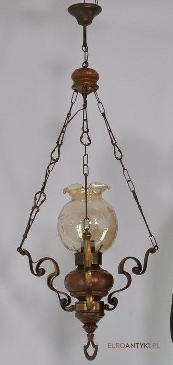 DUZY ZYRANDOL LAMPA SUFITOWA RUSTYKALNA RUSTIC