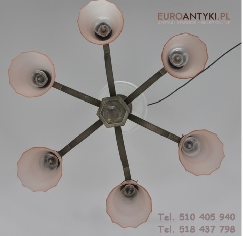 DUZY ZYRANDOL ORYGINALNY ART DECO ANTYK XXL