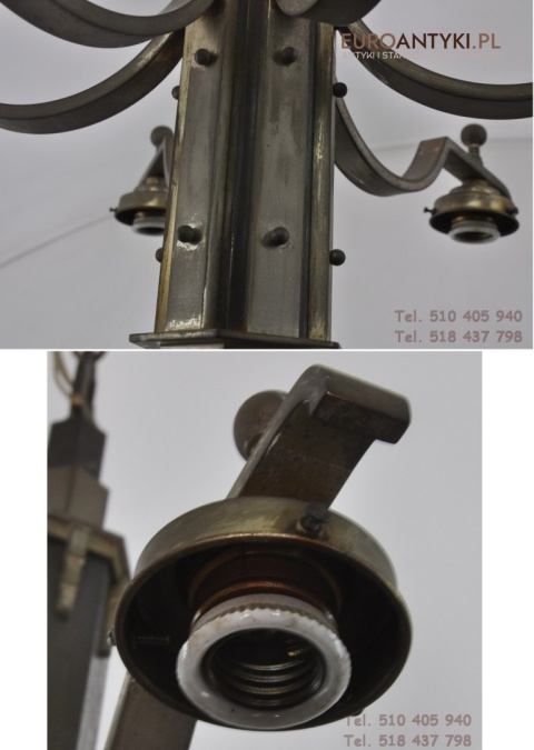 DUZY ZYRANDOL ORYGINALNY ART DECO ANTYK XXL