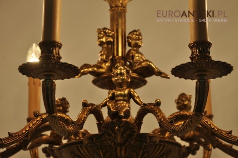 Zabytkowy żyrandol do pałacu zamku antyk do dworu barok rokoko