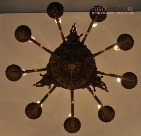 Zabytkowy żyrandol do pałacu zamku antyk do dworu barok rokoko