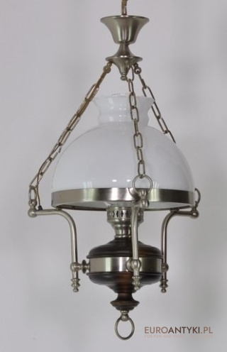 LAMPKA LAMPA SUFITOWA SREBRNA ART DECO SREBRNY