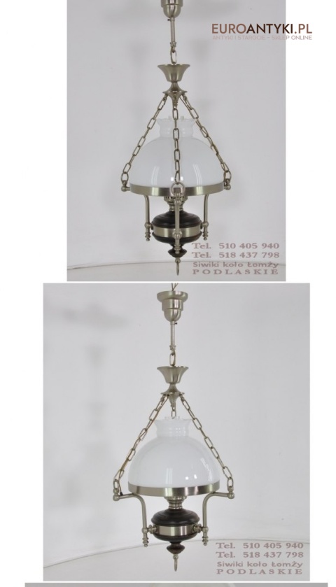 LAMPKA LAMPA SUFITOWA SREBRNA ART DECO SREBRNY