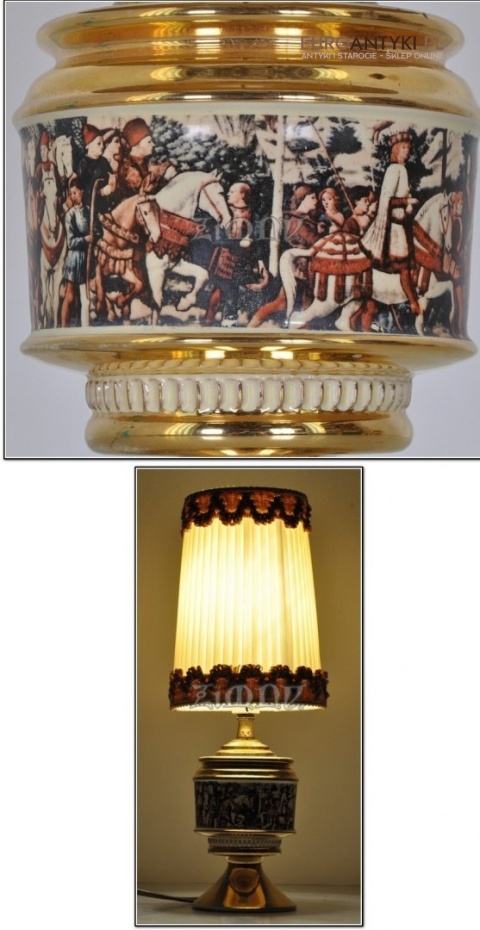 LAMPKA LAMPA Z PORCELANY WLOSKA FLORENTINE