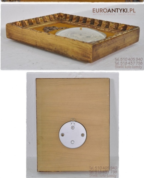 PIEKNY STARY OZDOBNY BAROMETR W RAMCE