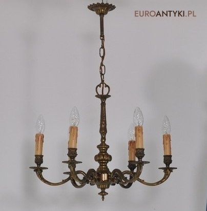 SECESYJNY MASYWNY ZYRANDOL LAMPA SUFITOWA SECESJA