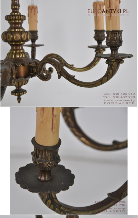 SECESYJNY MASYWNY ZYRANDOL LAMPA SUFITOWA SECESJA