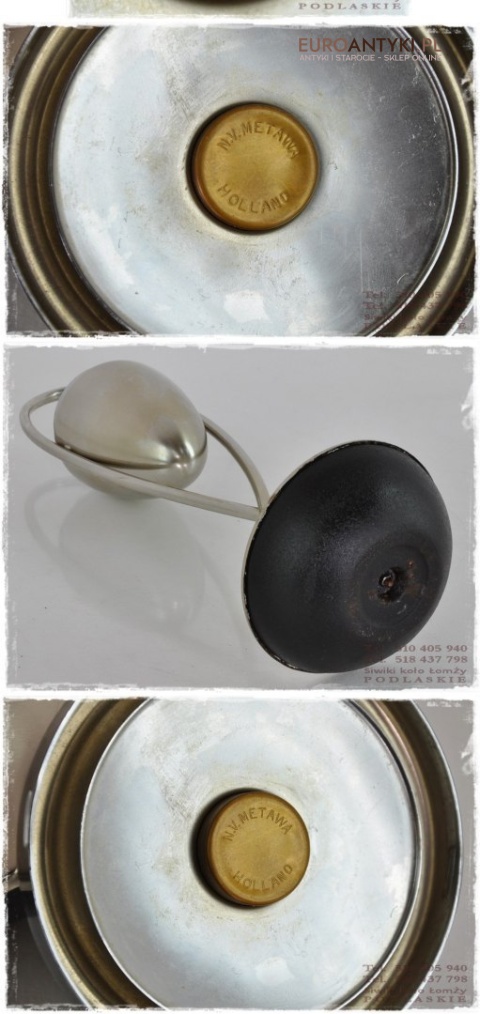 SREBRNA POPIELNICA POPIELNICZKA ART DECO BAUHAUS