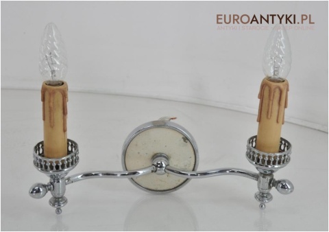 SREBRNY STARY KINKIET LAMPKa LAMPa SREBRNA