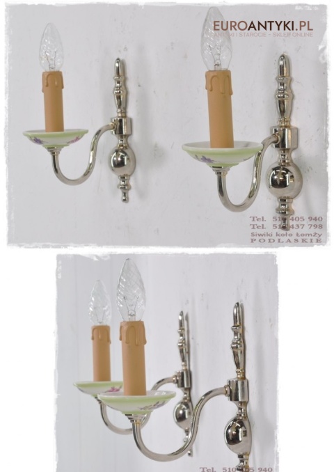 STARE SREBRNE KINKIETY LAMPKI LAMPY SREBRNY KOLOR