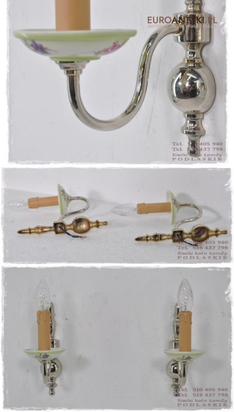 STARE SREBRNE KINKIETY LAMPKI LAMPY SREBRNY KOLOR