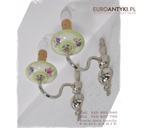 STARE SREBRNE KINKIETY LAMPKI LAMPY SREBRNY KOLOR