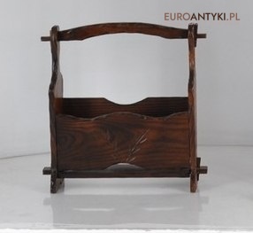 STARY DREWNIANY GAZETNIK GAZECIAK STOJAK NA GAZETY